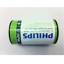 Adaptador de pila AA  a Pila LR20 (tipo D) PHILIPS