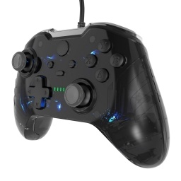 Joystick con Cable Xbox One  Slim - Crystal Black TOP WOLF