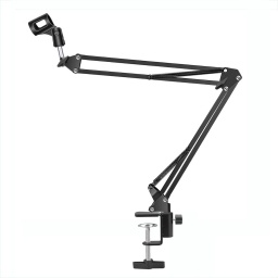 Soporte para Microfono Brazo Plegable con Morsa Profesional MIYAKO USA