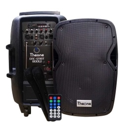 Caja Activa Amplificada 12"  220/110/12V Bluetooth + 2 Microfonos Inalmbricos BLASTKING