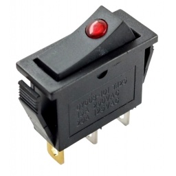 Llave Interruptor con Luz On-off Negra 15/20 Amp MIYAKO USA