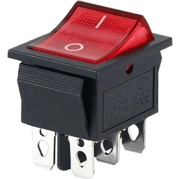 Llave Bipolar Inversora de tecka con luz 20Amp. 6 pin  MIYAKO USA