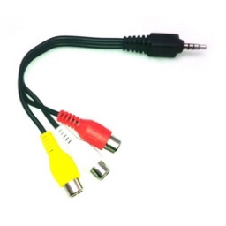 Cable Adaptador de Video Plug 3.5 - 4 contactos a 3 RCA Jack GENERICO