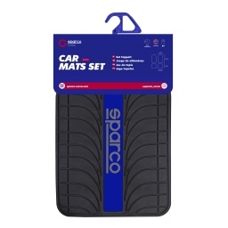Juego de Alfombras Completo Azul/Negro SPARCO