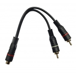 Cable Adaptador de Audio 2 Plug Rca a Jack Rca BK BK