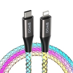Cable de Datos y Carga  Usb-c a Ligtning -2MT. Nylon Trenzado