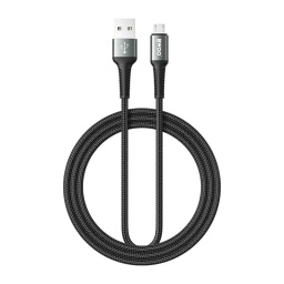 Cable de Datos y Carga Microusb a USB Con malla - 2.4AH 1MT.