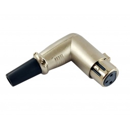Conector Xlr Hembra Aereo Acodado Nickel VOYZ