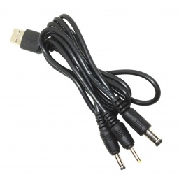 Cable USB Macho a DC National de 5.5 mm. 3.5 mm y 2.5mm LELONG