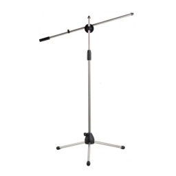 Jirafa Cromada para 2 Microfono 3 Patas con soporte superior VOYZ