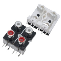 Modulo 4 Jack Rca en Panel 2 Filas THEONE