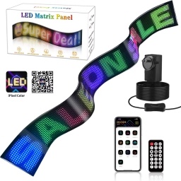 Pantallas LED inteligentes con Bluetooth, módulo LED RGB, sticker matriz de letreros, panel LED de píxeles, letrero desp
