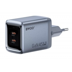 Cargador 45 W con dos puertos USB-C y tecnolog�a GaN BWOO