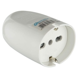 Ficha Hembra Schuko  3 en L�nea Blanco 16A - Aereo Electraline ELECTRALINE