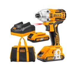 Atornillador de Impacto 14 Bateria 20 Volt P20S Ingco C 2BAT Brushless INGCO