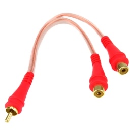 Cable Adaptador 2 Jack Rca a 1 Plug Rca AUDIOPIPE