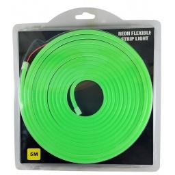 Cinta Led Neon 5M Green Light -110 Led 12V 7,2W 6MM* 12MM Verde Liminoso