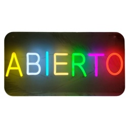 Cartel Neon de Led Abierto