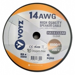 Rollo Cable para Parlante 14 Gauge- 306 Mts Transparente VOYZ