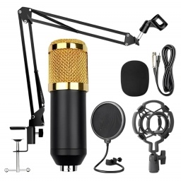 Kit de Microfono Con Soporte y Accesorios Para Estudio KNUP