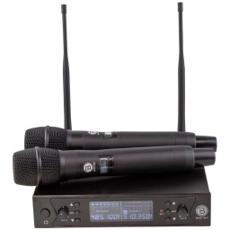 Juego de 2 Microfonos Inalambricos de Mano Uhf BLASTKING