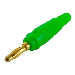 Plug Banana de Goma Verde con Tornillo MIYAKO USA