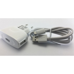 CARGADOR DE PARED USB 2 AMP + CABLE MICRO USB