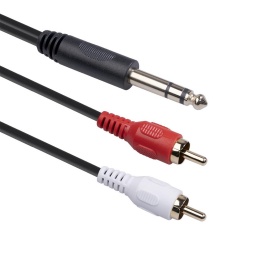 Cable Plug Rca a 6.5 Stereo (1/4 (6.5mm))