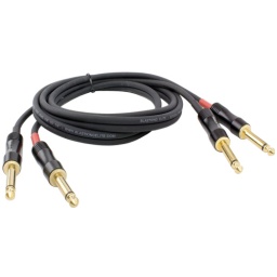 Cable doble 1/4 (6.5mm)" a doble 1/4" Mono 3 mts