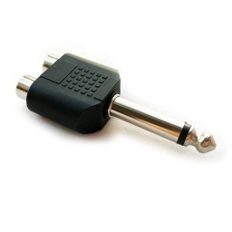 Adaptador Doble Jack Rca A Plug 1/4 (6.5mm) MONO
