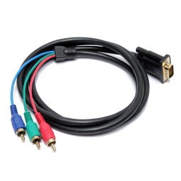 Cable Adaptador VGA a RGB   3 RCA 1.5mt