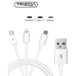 Cable de Carga  3 en 1 Micro USB Usbc y  Iphone Lightning a USB 3.0