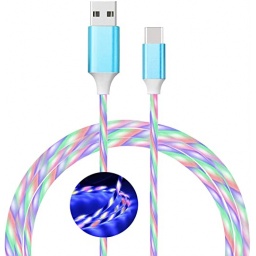 Cable de Carga USB a USB Tipo C  Iluminado
