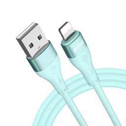 Cable de Datos y Carga Lighting a USB Silicona Liquida - 3AH 1MT.