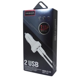 Cargador de Coche 2 USB C Cable Iphone