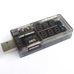 TESTER USB 3 A 20V DC VOLTIMETRO + AMPERIMETRO