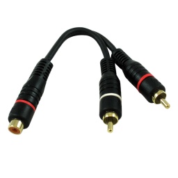 Cable Adaptador 2 Plug Rca a Jack Rca BK