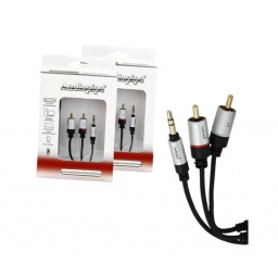 Cable 2 Rca a Plug 3.5mm Stereo 1.8 metros Audiopipe