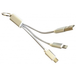 Cable Multiple Llavero de Datos y Carga Iphone+micro USB