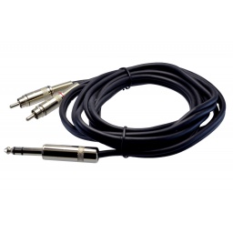 Cable Audio 1/4 6.5 Stereo  a 2 Rca - 2 Metros