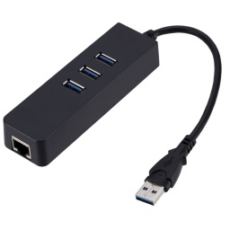 Hub USB 3 Puertos 3.0 con Adaptador Ethernet