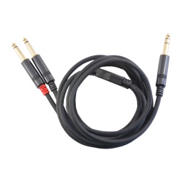 Cable Profesional 1/4" Stereo a 2 Conectores 1/4" Mono