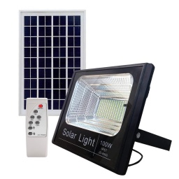 Foco led 100W IP67 con panel solar y control remoto
