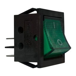 Llave C/luz On Off  20AMP. 4 Pin Verde