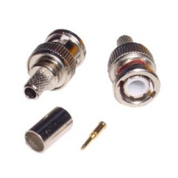 Conector BNC p/RG59 Crimpeable