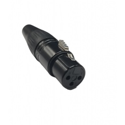 Conector XLR hembra metlico negro Revolution
