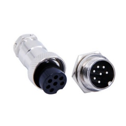 Conector GX16 7PIN Macho  / Hembra Panel Chassis