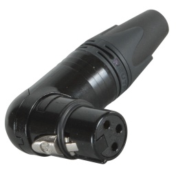 Conector XLR hembra acodado