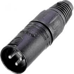 Conector XLR Macho Gold BLK