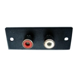 MODULO 2 JACK RCA CHASIS BK